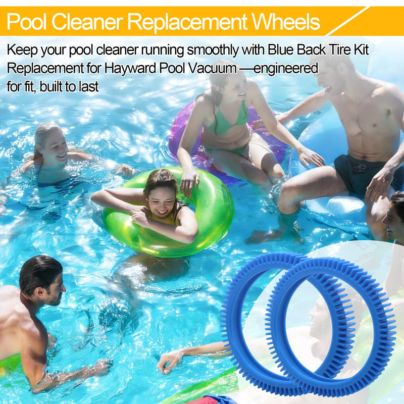 [Australia - AusPower] - Pool Cleaner Tire Combo Kit for Hayward Pool Vacuums fit for Poolvergnuegen with Super Hump Front 896584000-143 and Rear Tires 896584000-082 Robot Vacuums(2pcs front tires + 2pcs back tires) 2pcs front tires + 2pcs back tires 