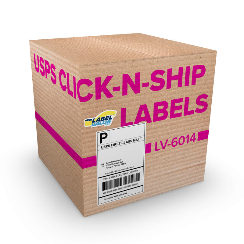 LabelValue Brand - Click-n-Ship Labels for Use with USPS - 2 Labels Per Sheet | Create Shipping Labels for Packages - Perfect for Small Businesses or Online Sellers Using USPS