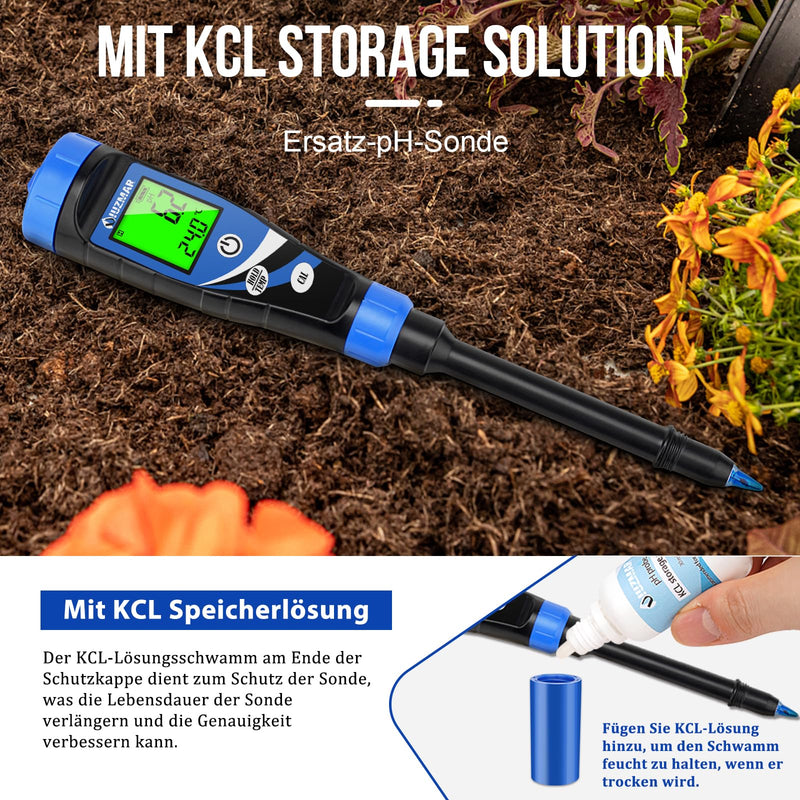[Australia - AusPower] - UIUZMAR Soil pH Meter, Electronic pH Meter for Plants, pH Tester for Soil and Water, Digital pH Meter for Pool, Indoor Planting, Garden Pots, Meat, Wine, Yogurt, Sauces 