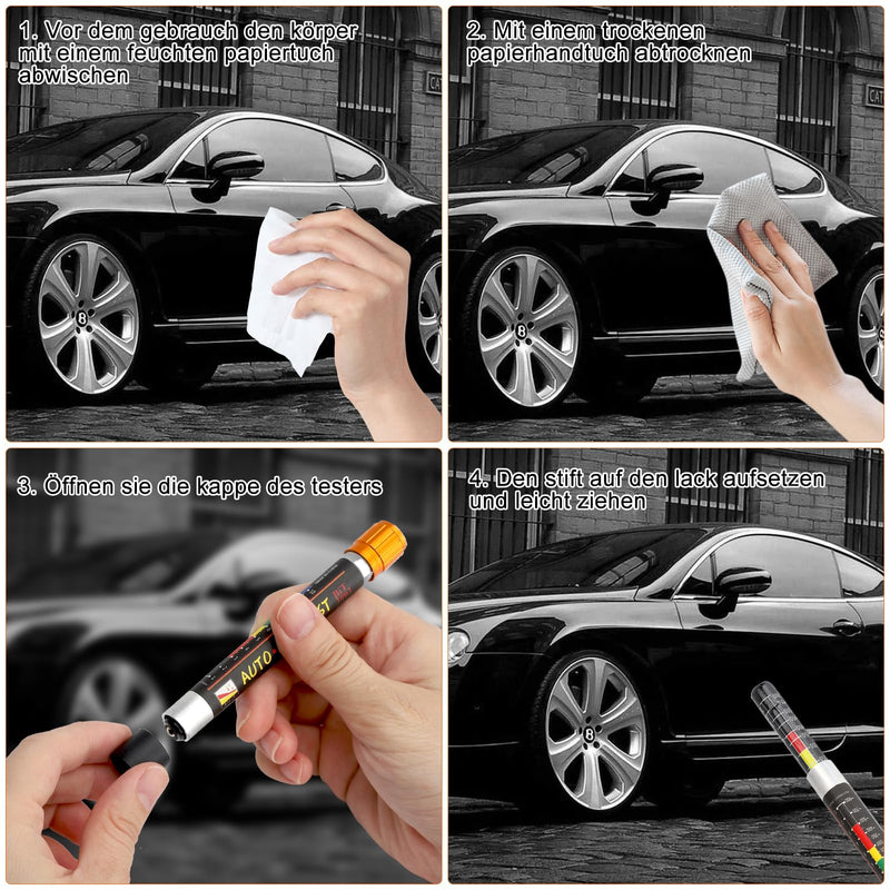 [Australia - AusPower] - TNSLAND Coating Thickness Gauge, Magnetic Paint Gauge, Car Paint Tester, Paint Thickness Gauge, Paint Tester, Car Body Damage Detector with Magnetic Tip Scale 