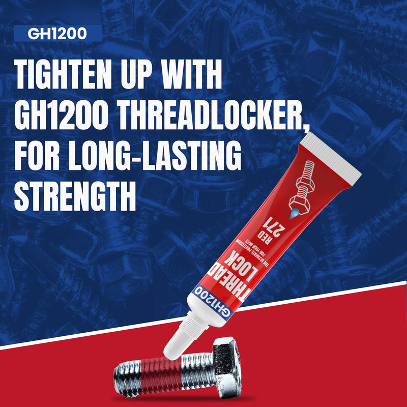 [Australia - AusPower] - 2 x 6g Thread Locker 271 Medium Strength Removeable Red Locktight Thread Locker for Nuts, Bolts, Fasteners and Metals. Lock Tight Threadlocker with Stable and Consistent Performance 1 