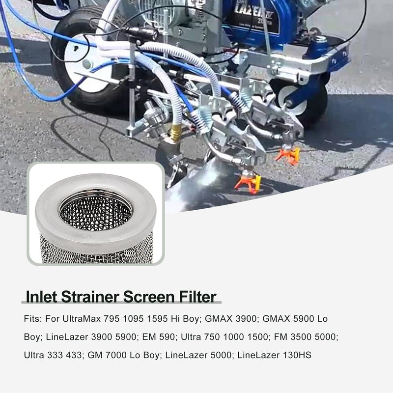 [Australia - AusPower] - 2 Pack 181072 Pump Inlet Strainer Fit for UltraMax 795 1095 1595 Ultra 1500 1000 750 333 433 Gmax 3900 5900 Suction Hose with 1" NPT Thread Stainless Steel 