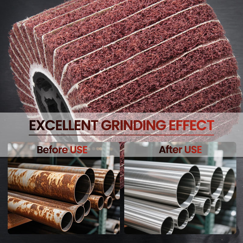 [Australia - AusPower] - Nylon Brush Sanding Roller Brush Satin Roller, Sanding Roll Brush, Sanding Sleeves for Satin Machine Brush Machine Wood Metal Surface Polishing 60/80/120/180 Grit (B-80#) B-80# 