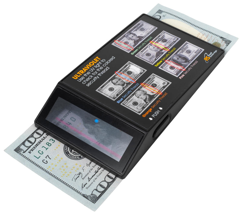 Royal Sovereign Portable Ultraviolet Counterfeit Detector, U.s. Currency, 2.6 X 0.6 X 4.5, Black