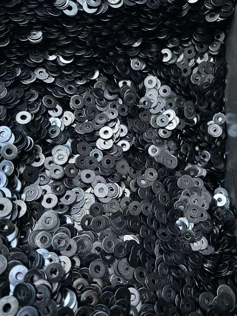 [Australia - AusPower] - 50 PCS 1/4" Washers Flat, 7/10" OD, Black Electroplated Flat Washers Made of Stainless Steel（304）, Flat Washer for Decorating Parts 