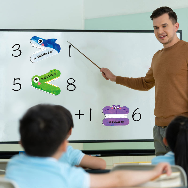 [Australia - AusPower] - 3 Magnetic Math Signs, Math Symbols Greater Than/Less Than/Equal To Math Demonstration Tool Teacher School Classroom Supplies, Numeric Relationship Understanding and Math Problem Solving 3 Magnetic Math Signs 