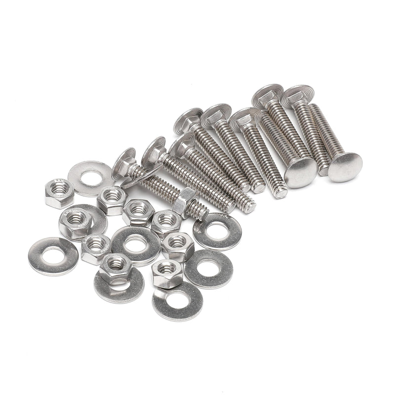 [Australia - AusPower] - (10 Sets) 1/4-20 x 1-1/2" Carriage Bolts and Nuts Kit, Round Head Square Neck Screws, Stainless Steel 18-8 (304) 1/4-20 x 1-1/2(10 SETS) 