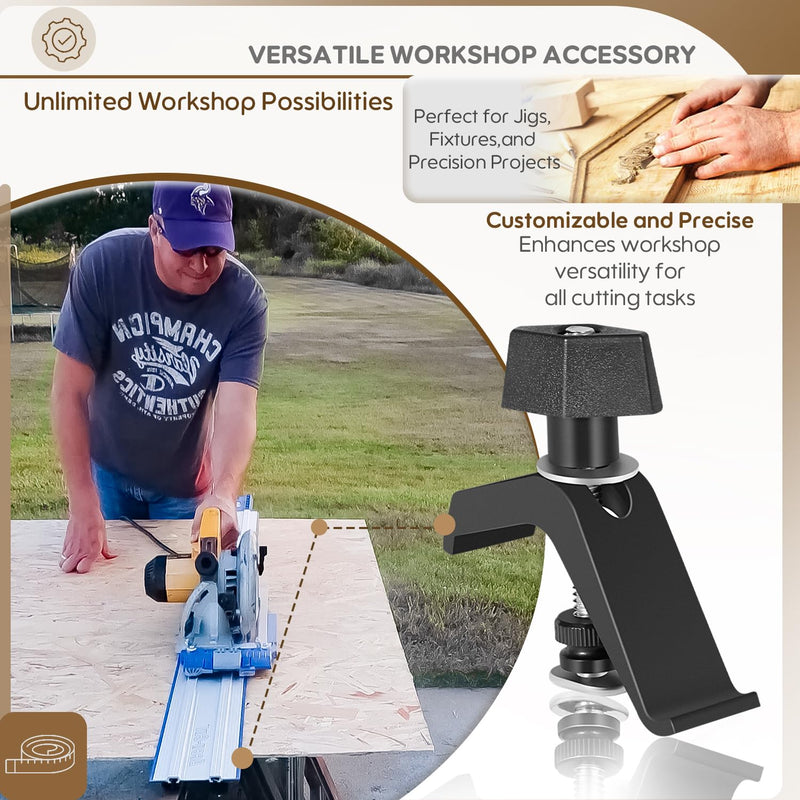 [Australia - AusPower] - Track Clamps Compatible with Kreg KMA7520 – Replacement Clamping Kit for Clamp Trak, Accu-Cut, and Universal Trak Systems – 2-Pack 