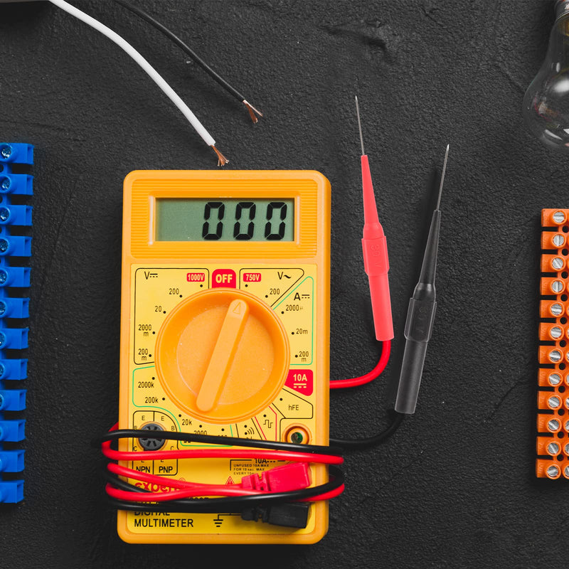 [Australia - AusPower] - Test Probe Multimeter Test Probe 0.7 mm Piercing Needle Probe Test Tip Banana Plug Multimeter Test Lead Probe Insulation Piercing Sample Pack of 10 black, red 