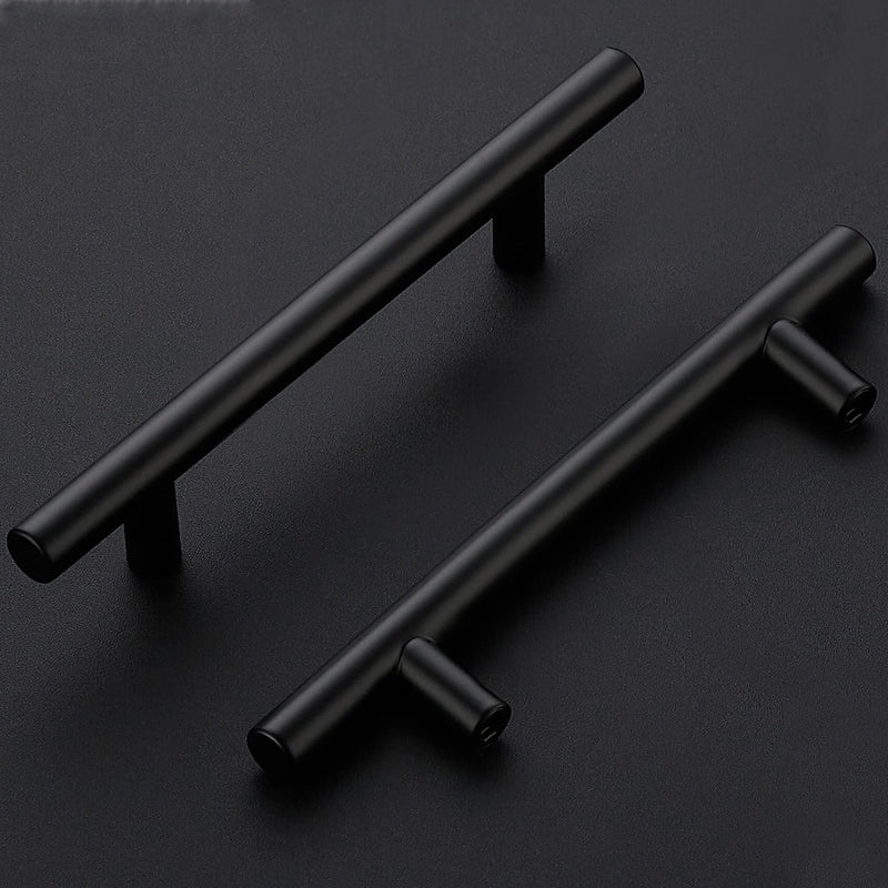 Ravinte Black Cabinet Handles 10 Pack 5 Inch Cabinet Pulls Matte Black Kitchen Cabinet Handles Modern Drawer Pulls Black Hardware for Kitchen Cabinet 5 Inch Hole Centers