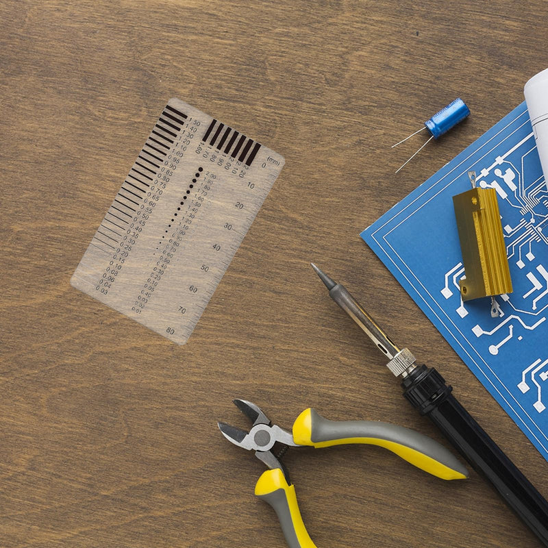 [Australia - AusPower] - Crack Ruler, Crack Width Ruler, Crack Width Gauge Set, Expert Scale Ruler, Ruler for Appraisers, Car Valuators and Craftsmen, High Precision, Easy to Use (Pack of 2) 