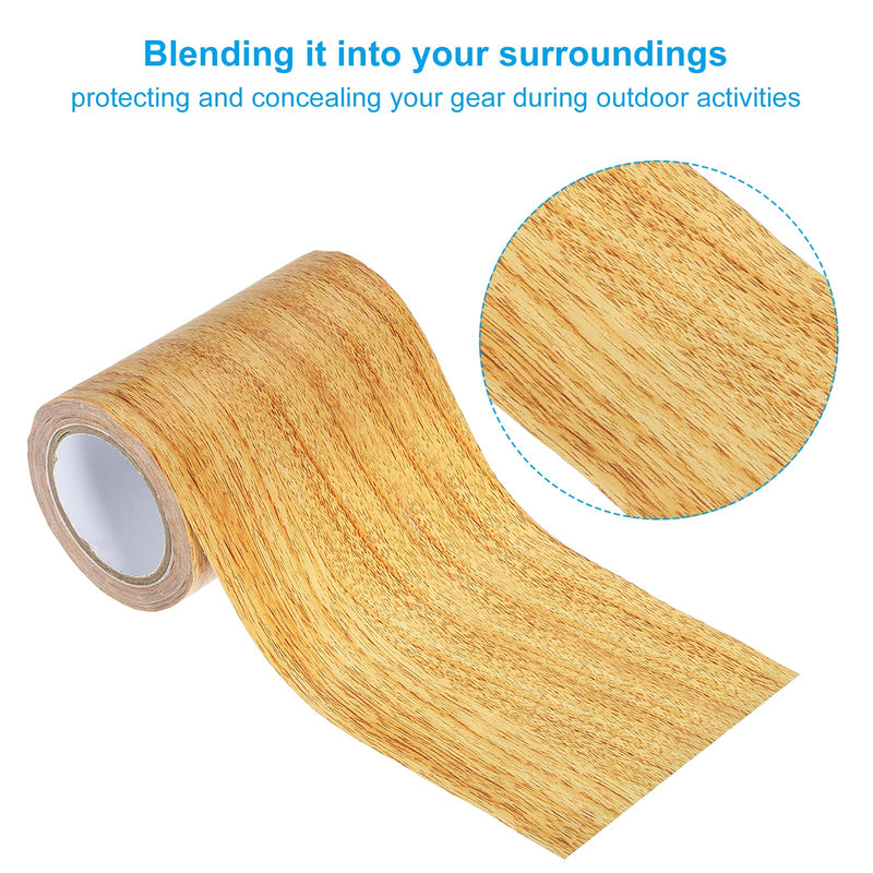 PATIKIL Wood Grain Repair Tape 4" X30', Self Adhesive Realistic Textured Repair Tape Patch for Floor Door Table Cabinets Desk, Natural Oak 4" x 30'