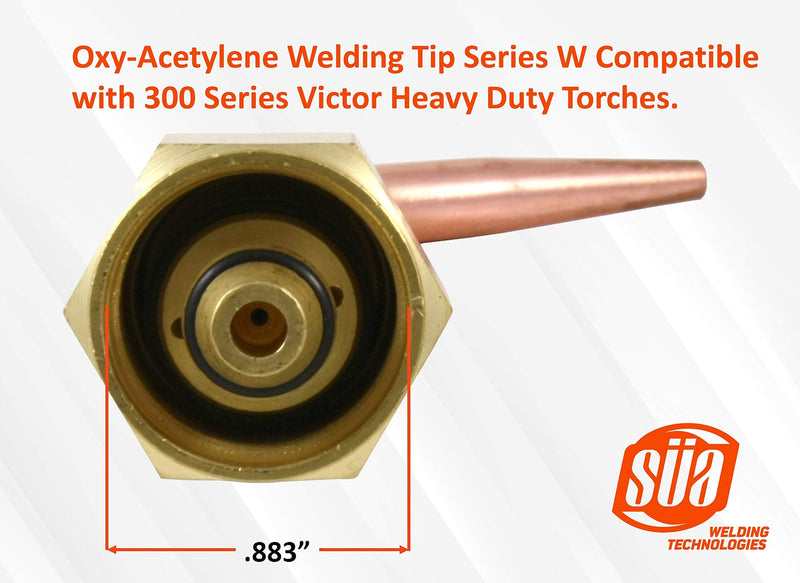 SÜA - (3 PACK) Welding Nozzle Replacement for 300 Series Victor torch handles. Sizes: 000, 00 and 0 #000, #00 & #0 (3-Pack)