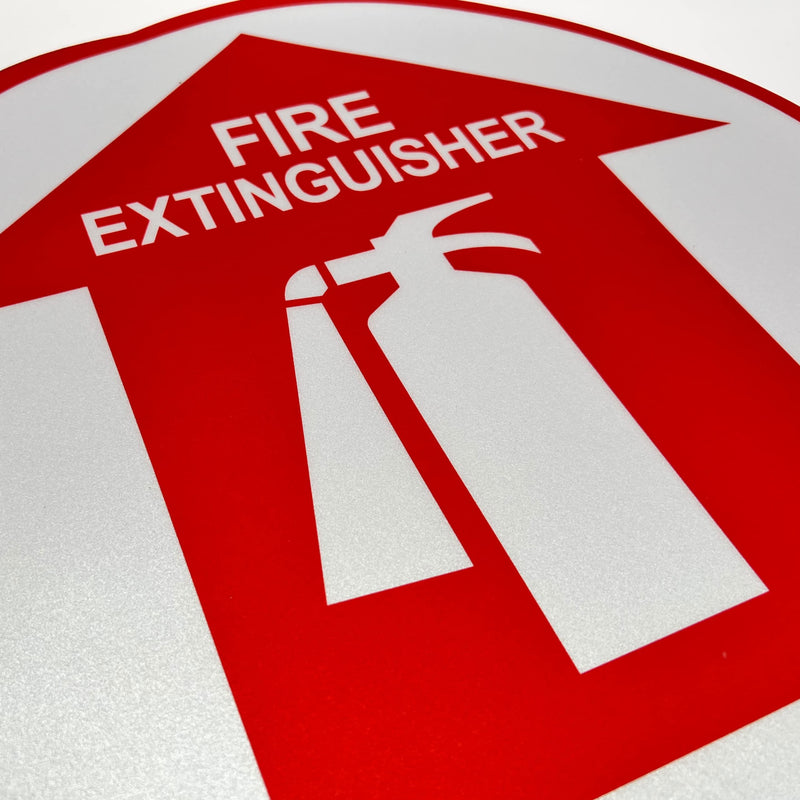 [Australia - AusPower] - TRADESAFE Fire Extinguisher Anti-Slip Floor Sticker - Fire Extinguisher Sign, Peel and Stick Adhesive Vinyl Sign, ANSI-Compliant, 17” Diameter Round Sticker 