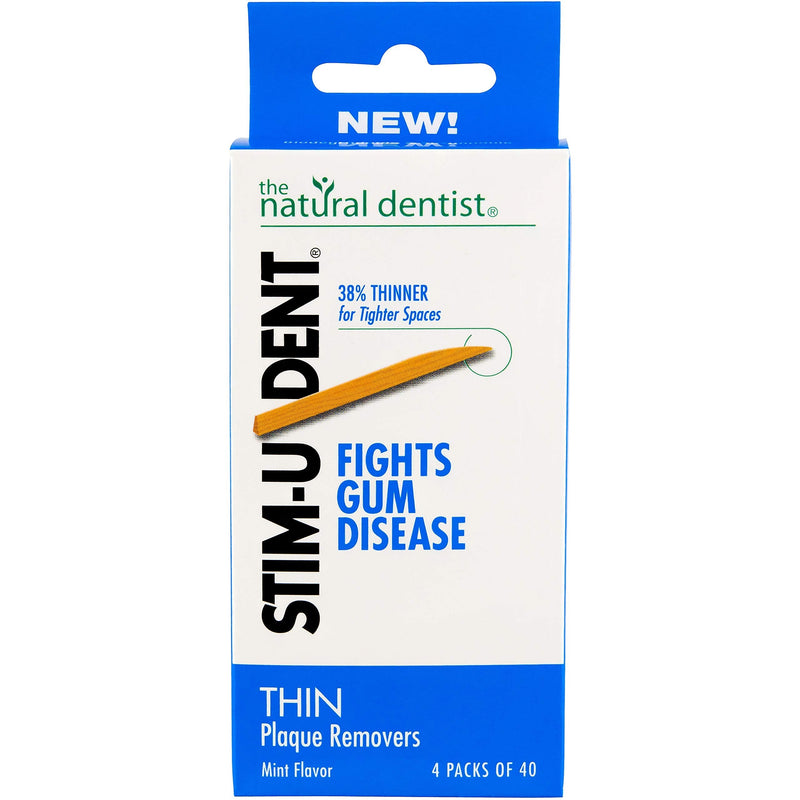 Natural Dentist Stim-U-Dent Dental Picks (Thin), 160 Count Each (Pack of 6) Thin Mint 160 Count (Pack of 6)
