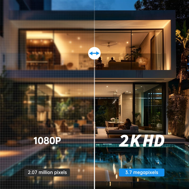 [Australia - AusPower] - Light Bulb Security Camera 2 Packs, 5G&2.4GHz 2K Security Cameras Wireless Outdoor 360° PTZ Cameras for Home Security with Color Night Vision, 2 Way Talk, AI Human Detection, Screw in Light Socket 2Pack 3MP 