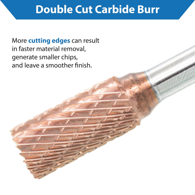TJR ULTRA Co Coated Carbide Burr 10mm (Metric) Diameter with 6mm Metric Shank (Specially with Chipbreaker) (Set) Set