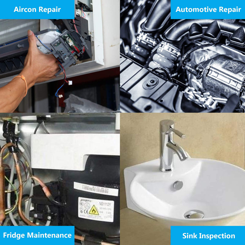[Australia - AusPower] - Aokiinn HD Digital Articulating Endoscope | 1280 x 720 Resolution Camera | 1 Meter Pipe | 3.5” IPS Screen | 3-Step Zoom in | 180° Screen Rotation | IP67 Waterproof LED Light Inspection Borescope 