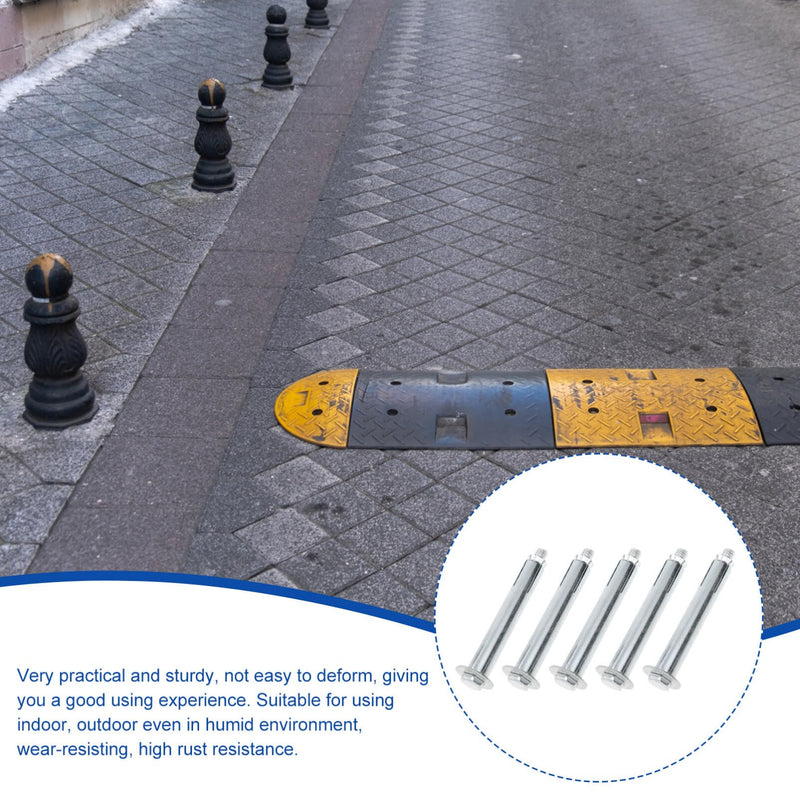 [Australia - AusPower] - VILLCASE Speeds Bumps Screws, Ground Screws Stainless Steel Bolts Expansion Screw Bolts Fastener Bolt Spikes Anchors for Asphalt Speeds Bumps Expansion Screws Feet 10pcs 