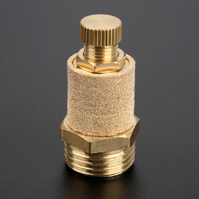 [Australia - AusPower] - Mtsooning 10PCS 1/2Inch Pneumatic Muffler Filter, Brass Flow Control Silencer, Sintered Bronze Exhaust Silencer Fitting NPT BSL-03 