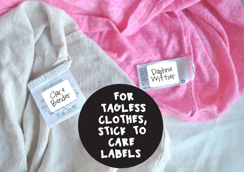[Australia - AusPower] - Clothing Labels, Write On Name, No Iron, Washer and Dryer Safe, Kids Label for Daycare and School, Made in USA (Set of 4) Standard Set of 4 
