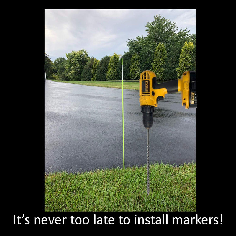 Keyfit Tools 12" 304 Stainless Steel Contractor Grade MarkerBit Driveway Markers Installation Drill Bit Easily Drill in Snow Plow Stakes reflectors ~Rocky Hard Pan Frozen Ground & Ice No Problem