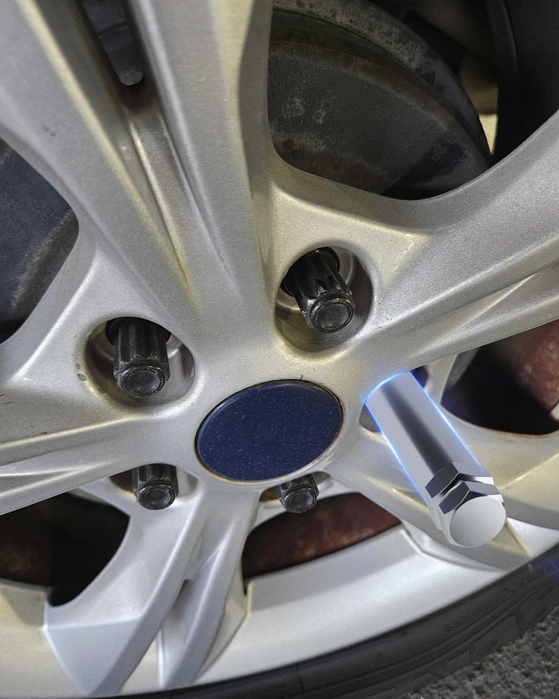 [Australia - AusPower] - 10 Spline Lug Nut Key Replacement for TA20-19/21 Fit Bimecc M12x1.5 M14x1.5 10 Spline Lug Nuts and Lug Bolts, 10 Point Lugnut Socket with 3/4"(19mm) and 13/16"(21mm) Hex, Replace TN20A22OP TB20A24 Silver 