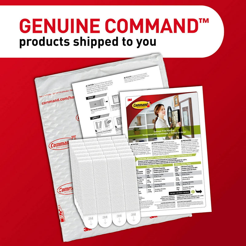 [Australia - AusPower] - Command Large Picture Hanging Strips, Damage Free Hanging Picture Hangers, No Tools Wall Hanging Strips for Living Spaces, 120 White Adhesive Strip Pairs 