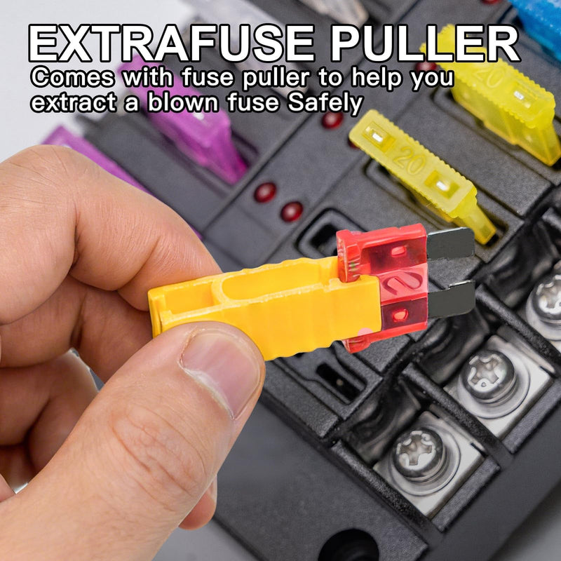 [Australia - AusPower] - 1200PCS Car Fuses Assortment Kit, 520PCS Standard Fuse Kit + 680PCS Mini Fuses + 2 Pullers for Auto/RV/Truck/Motorcycle (2A 3A 5A 7.5A 10A 15A 20A 25A 30A 35A 40A) 
