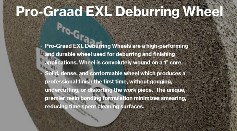 [Australia - AusPower] - EXL Deburring Wheel - 6" x 1" x 1" 9S Fine Grit - Silicon Carbide - Metal Deburring, Finishing and Polishing Wheel - Convolute - 05132 - (1 Pack) 1.0 