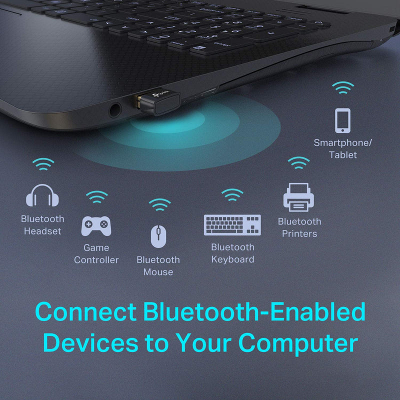 [Australia - AusPower] - TP-Link USB Bluetooth Adapter for PC, Bluetooth 4.0 Dongle Receiver, Plug & Play, Nano Size, EDR & A2DP Technology, Supports Windows 11/10/8.1/8/7/XP for Desktop, Laptop, PS4/ Xbox Controllers (UB400) 