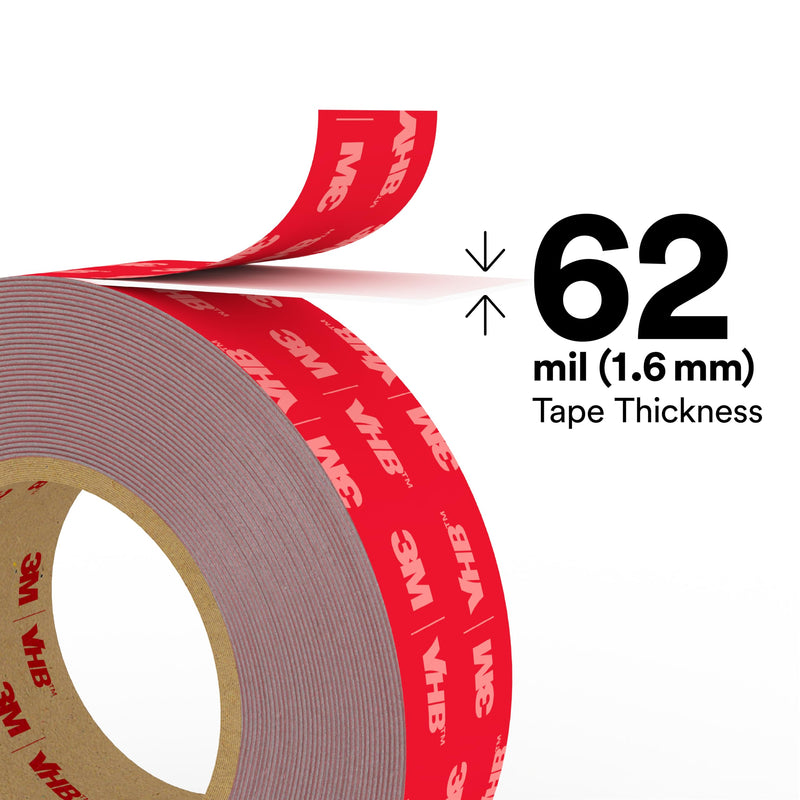 3M VHB Tape LSE-110WF, White, 1/2 in x 36 yd, 45 mil, 1 Roll