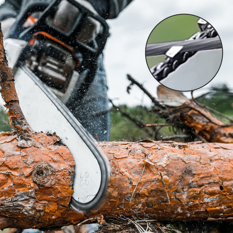 [Australia - AusPower] - MUYAPAY Round Files for Chainsaws 4.0 mm, Pack of 6 Chainsaw File, 3/8 Chainsaw File, Round File, for Repair and Sharpening Saw Chains, Lawnmower, Chainsaw Chain, Sharpening Tools 245*4mm silver 
