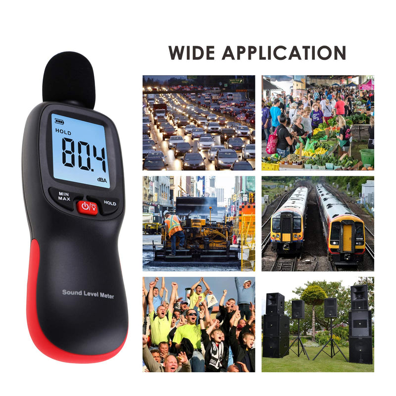 [Australia - AusPower] - Professional Noise/Sound Level Meter Digital 30~130dBA Decibel Meter Measuring Instrument 
