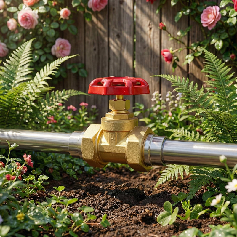 [Australia - AusPower] - 1" Female Thread Brass Industrial Globe Valves, DN25 Heavy Duty Globe Valves Wheel Red Handle with Teflon Tape for Water Oil Air 1" (DN25) 