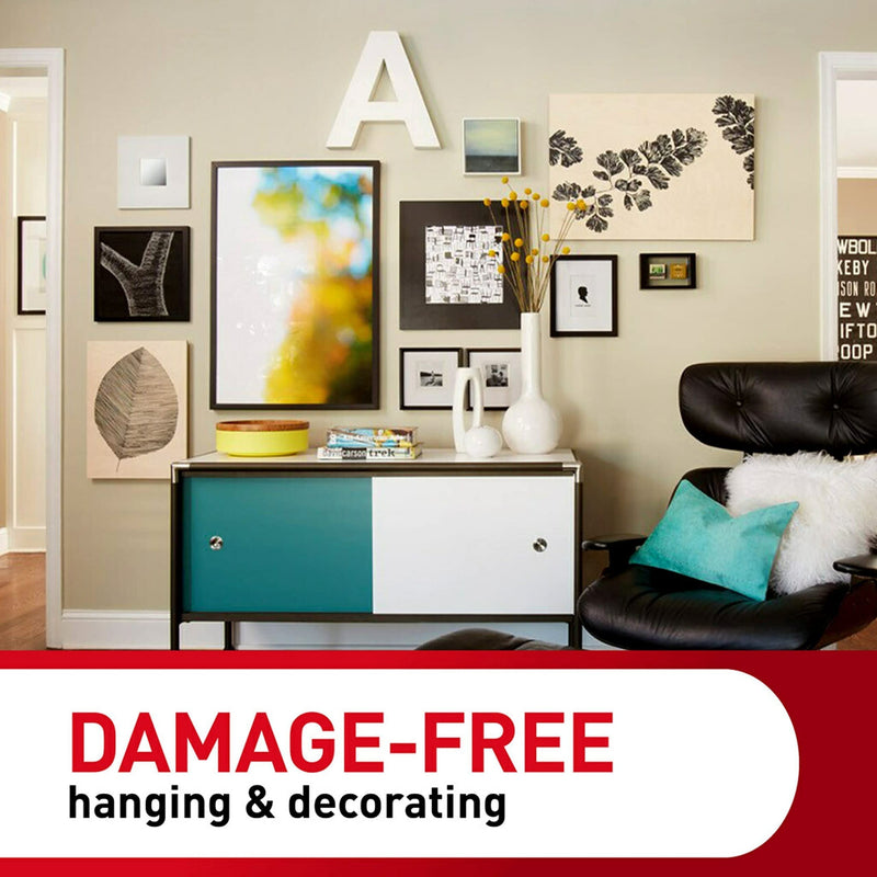 Command Narrow Picture Hanging Strips, Damage Free Hanging Picture Hangers, No Tools Wall Strips for Living Spaces, 12 White Adhesive Strip Pairs (24 Strips) Narrow [12 strip sets]