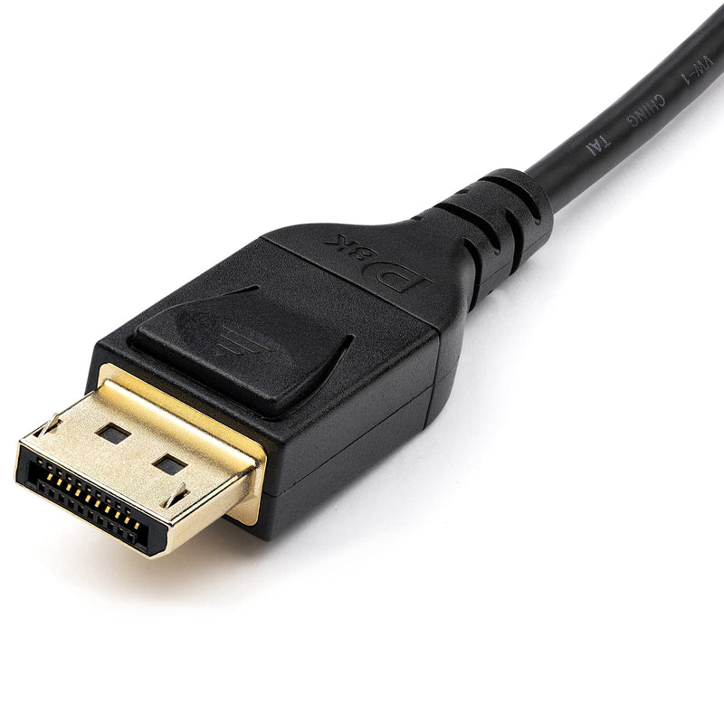 StarTech.com 6ft (2m) VESA Certified Mini DisplayPort to DisplayPort 1.4 Cable - 8K 60Hz HBR3 HDR - Super UHD mDP to DP 1.4 Cord - Slim (34 AWG) Ultra HD 4K 120Hz - Monitor/Video Cable (DP14MDPMM2MB) 6 ft