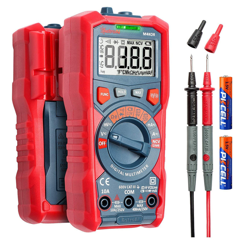 [Australia - AusPower] - AstroAI TRMS 4000 Counts Digital Multimeter+Multimeter Test Leads Kit 