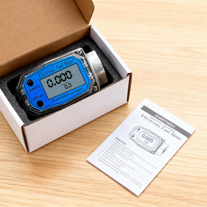 [Australia - AusPower] - 1 inch Water Flow Meter 2.6-26 GPM Thread Turbine Flowmeter ±1% Accuracy for Measure Water 1inch 