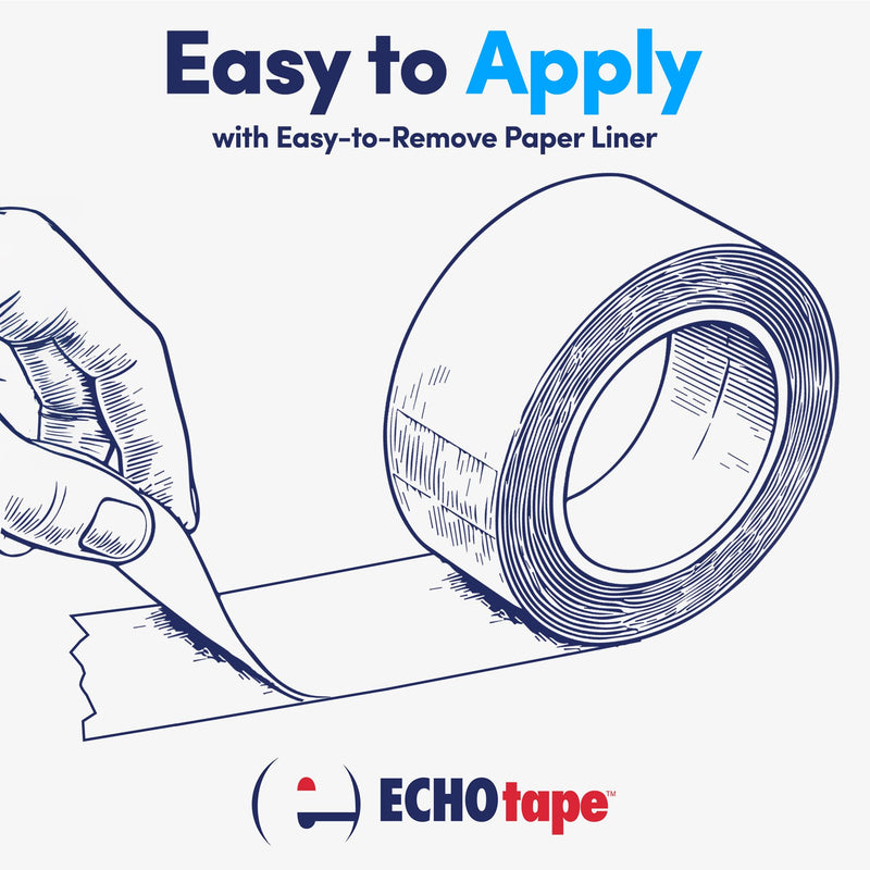 ECHOtape FS-G7731 | All Weather Lamtec WMP-VR Facing Tape | Metal Building Insulation Tape | Black Seam and Repair Tape | Cold Weather Acrylic Adhesive | Contractor Tape | 2.83 in x 50 yds 2.83 in x 50 yds / 72mm x 45.72m