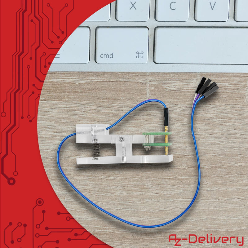 AZDelivery 4 Pin Programmer I2C Module Test Tool PCB Terminal 1 x 4P Gold-Plated Pogo Pins