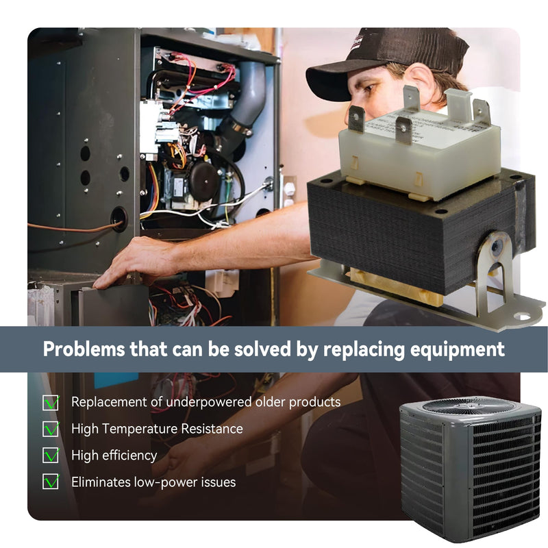 [Australia - AusPower] - 0130M00138S 240V to 24V Transformer, Compatible with Goodman Amana 40VA HVAC Furnace Transformer, 208/240V to 24V Class 2 Control, HVAC Parts Replaces B1141643 PF40224 L38264 4021F with Foot Mount 