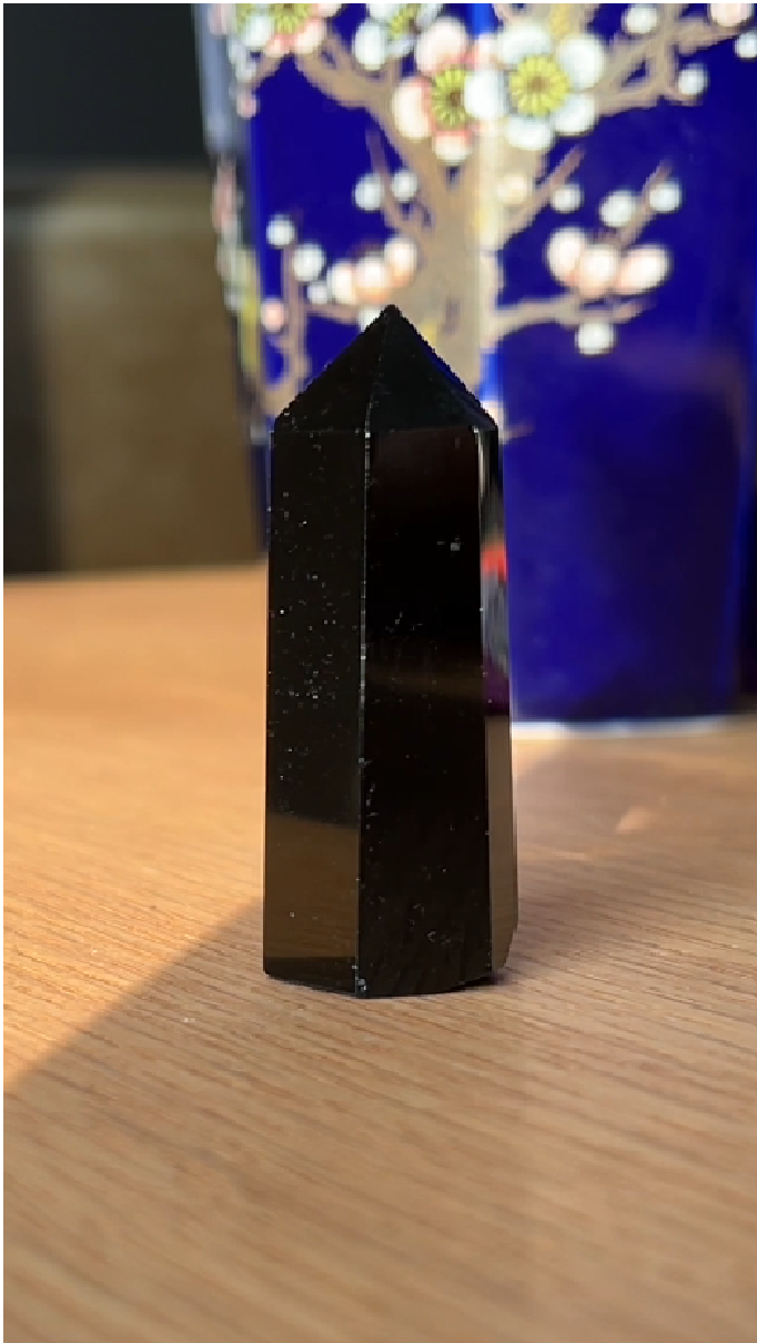 Mina Heal Crystal Wand Points for Meditation & Chakra Work Obsidian
