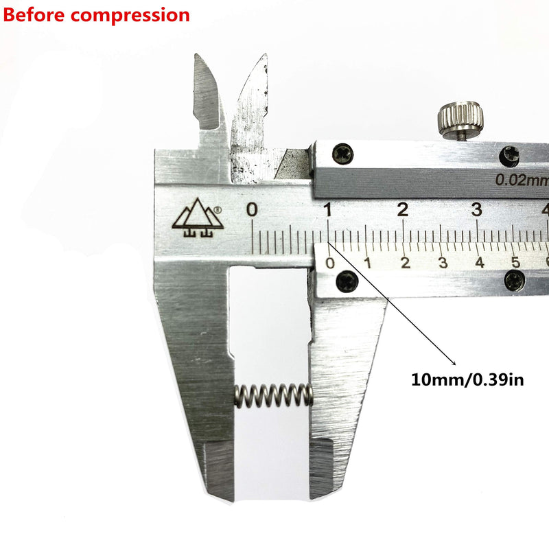 [Australia - AusPower] - 0.5mmx3mmx10mm 304 Stainless Steel Compression Springs Silver Tone 10pcs 