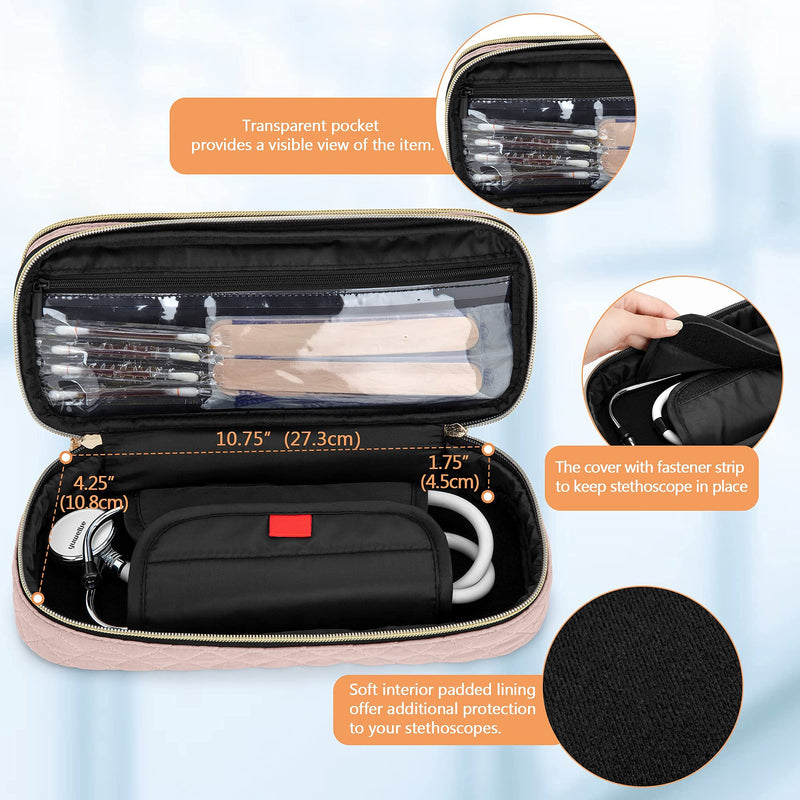 [Australia - AusPower] - Damero 2-Layer Stethoscope Case Bundle with Pill Bottle Bag 