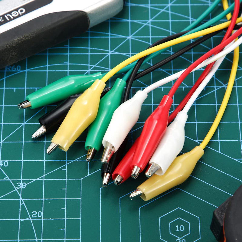 [Australia - AusPower] - eBoot 30 Pieces Test Leads with Alligator Clips Set Insulated Test Cable Double-Ended Clips, 19.7 Inch (30 Pieces) 