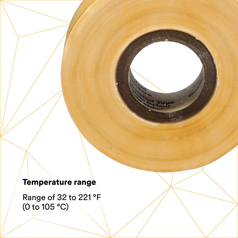 3M Scotch Varnished Cambric Tape 2510, 3/4 in x 60 ft, 1 roll/carton, Yellow 3/4" Width, 60 Foot Length