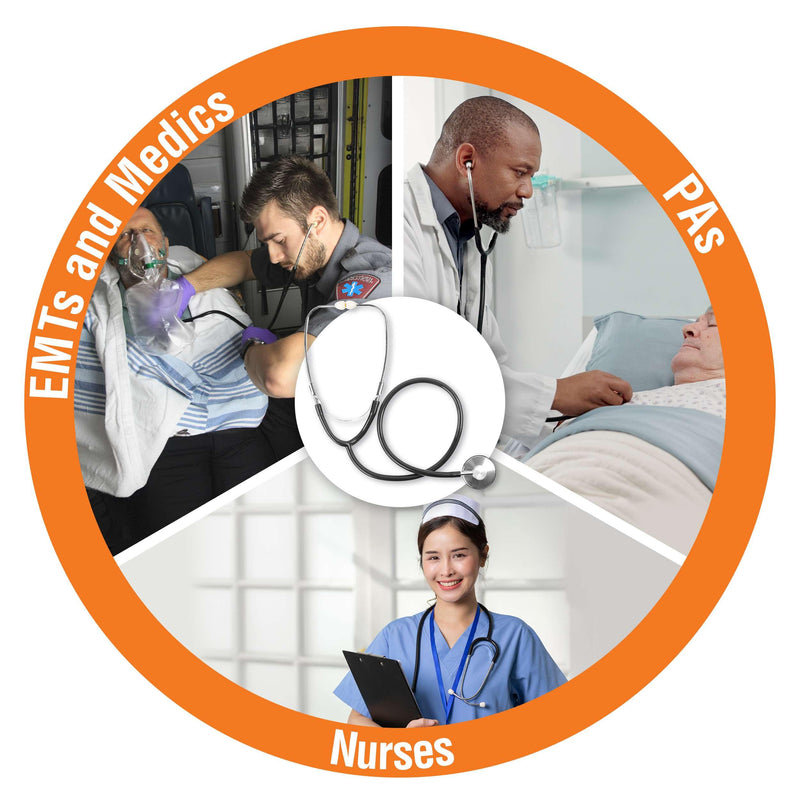 [Australia - AusPower] - Stethoscope for Adults and Pediatrics - Standard Head Stethoscopes for Nurses, Doctors, EMTs - Estetoscopio Profesional 1 Pack 
