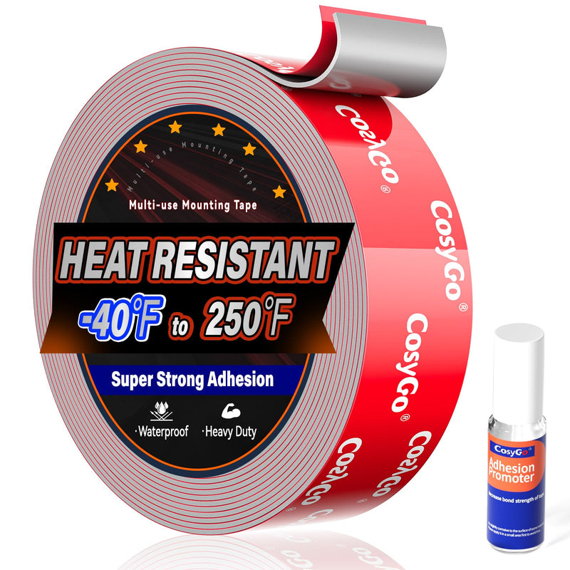 Double Sided Tape Heavy Duty, 15FT Outdoor Heat Resistant Automotive Waterproof Mounting Tape, 1.2In Width Super Strong Adhesion Foam Tape 1.2In Width - 1 Rolls