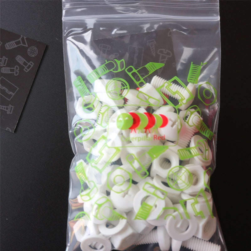 [Australia - AusPower] - 20 x White Pan Head Screws Polypropylene (PP) Plastic Nuts and Bolts, M8 x 20mm, Washers, (5/16 x 25/32 in) 